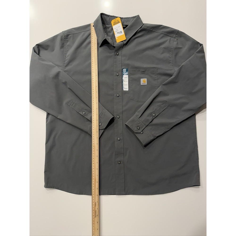 Carhartt Force Sun Defender Long Sleeve Shirt Mens XL Gray Vented 106552 UPF 50+